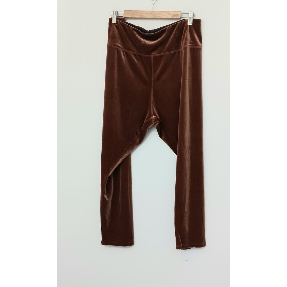 Women with Control Pants Women's Size 2XP Petite Tummy Control Velvet Brown NEW